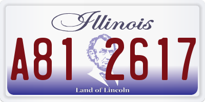 IL license plate A812617