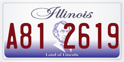 IL license plate A812619