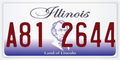 IL license plate A812644