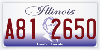 IL license plate A812650
