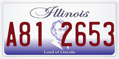 IL license plate A812653