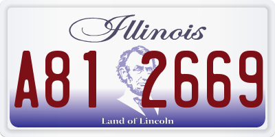 IL license plate A812669