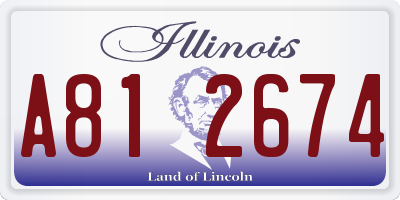 IL license plate A812674