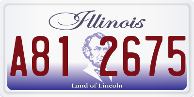 IL license plate A812675