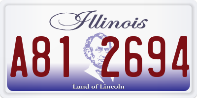 IL license plate A812694