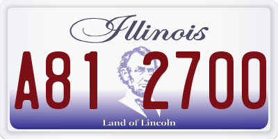 IL license plate A812700