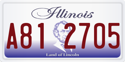IL license plate A812705