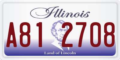 IL license plate A812708