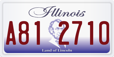 IL license plate A812710