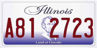 IL license plate A812723