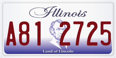 IL license plate A812725