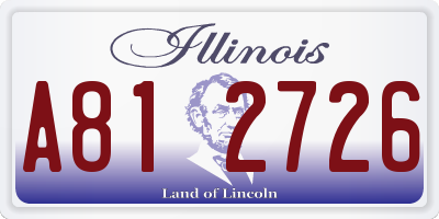 IL license plate A812726