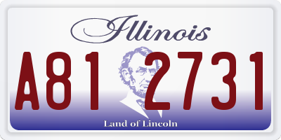 IL license plate A812731