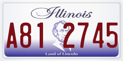 IL license plate A812745