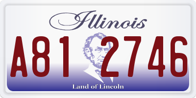 IL license plate A812746