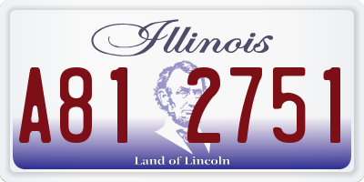 IL license plate A812751