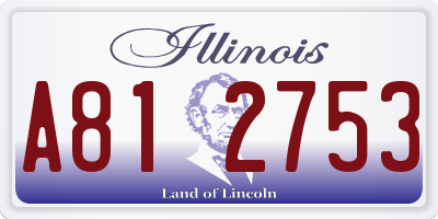 IL license plate A812753