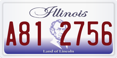 IL license plate A812756