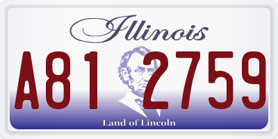 IL license plate A812759