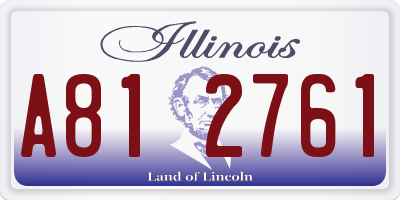 IL license plate A812761