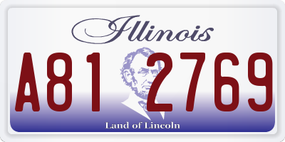 IL license plate A812769