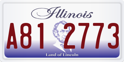 IL license plate A812773
