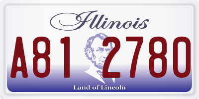 IL license plate A812780
