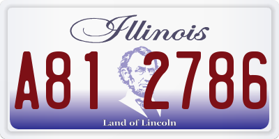 IL license plate A812786