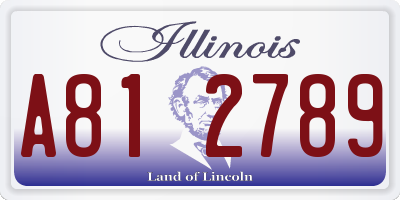 IL license plate A812789