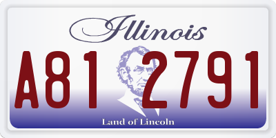 IL license plate A812791