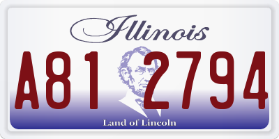 IL license plate A812794