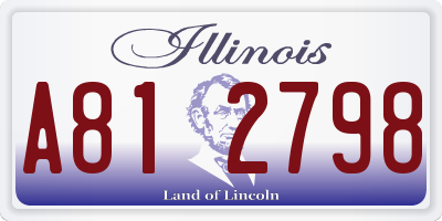 IL license plate A812798