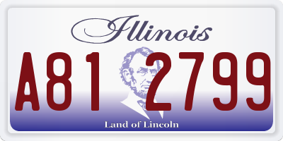 IL license plate A812799