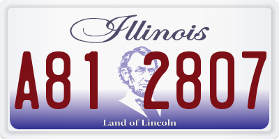 IL license plate A812807