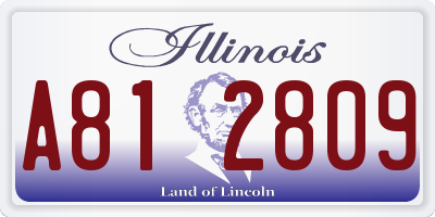 IL license plate A812809