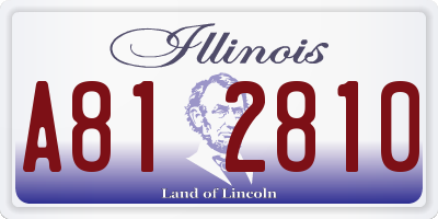 IL license plate A812810