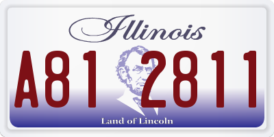 IL license plate A812811