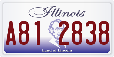 IL license plate A812838