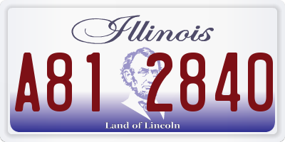 IL license plate A812840