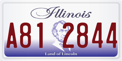 IL license plate A812844