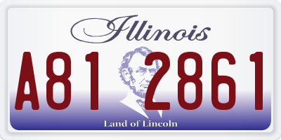 IL license plate A812861