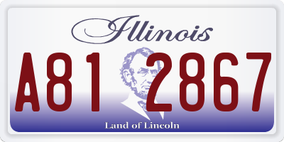 IL license plate A812867
