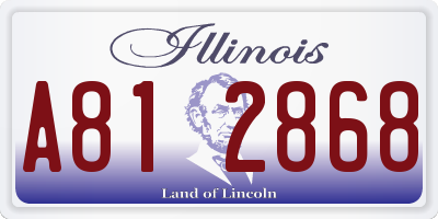 IL license plate A812868