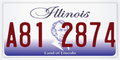 IL license plate A812874