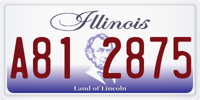 IL license plate A812875