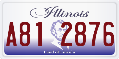 IL license plate A812876