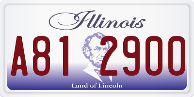 IL license plate A812900
