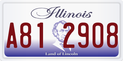 IL license plate A812908