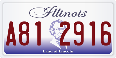 IL license plate A812916