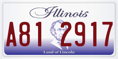 IL license plate A812917